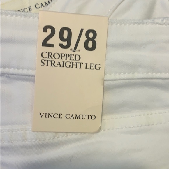 NWT VINCE CAMUTO White Ripped Cropped Jeans sz 29 - Picture 9 of 10